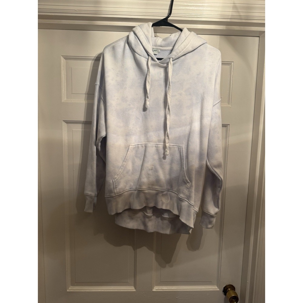 Aerie Blue/White Cloudy Pullover Hoodie Long Sleeve  Women's Size XL